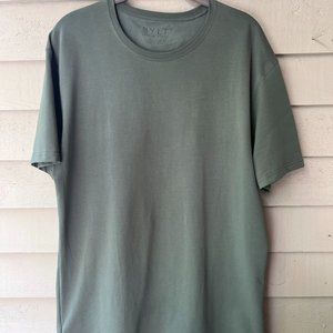 BYLT Basics - Split Hem Tee Shirt: LUX - Sage | Size Large